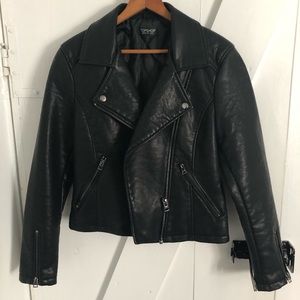 Topshop black motorcycle jacket